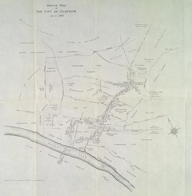 Map of Glasgow, 1560