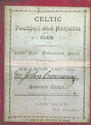 Celtic membership card, 1887