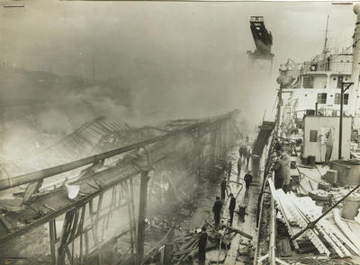 Fire at Stobcross Quay