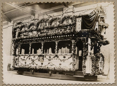 Decorated tram