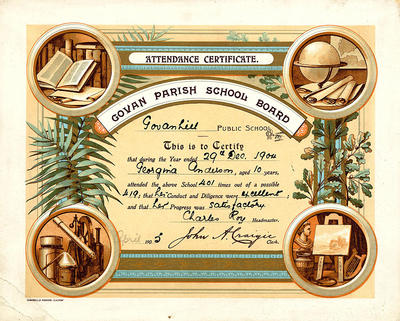 Attendance certificate