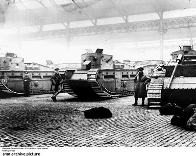 Tanks in Cattle Market, 1919