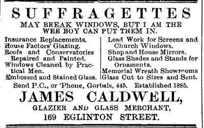 Glazier's advert