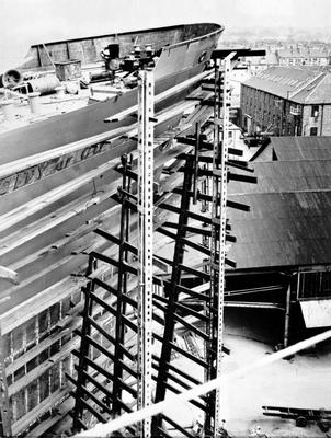 View of shipyard, 1955